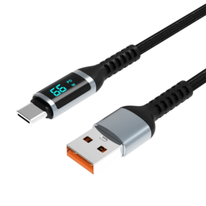 66W USB-A auf USB-C Smartkabel mit Leistungsanzeige, 1,2m