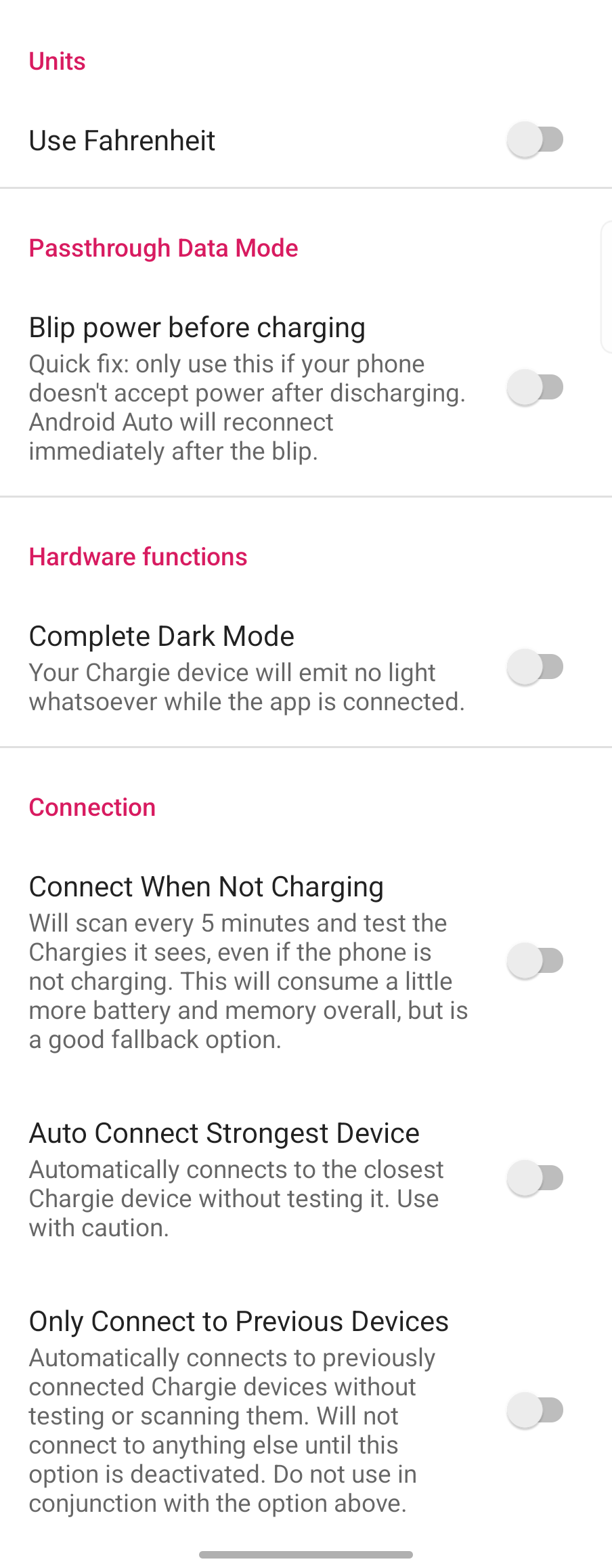 Settings Screen