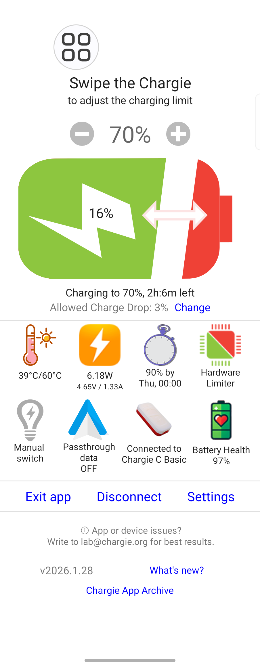 Main Control Screen