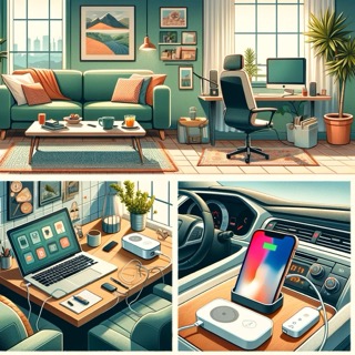 Chargie at home, office and car