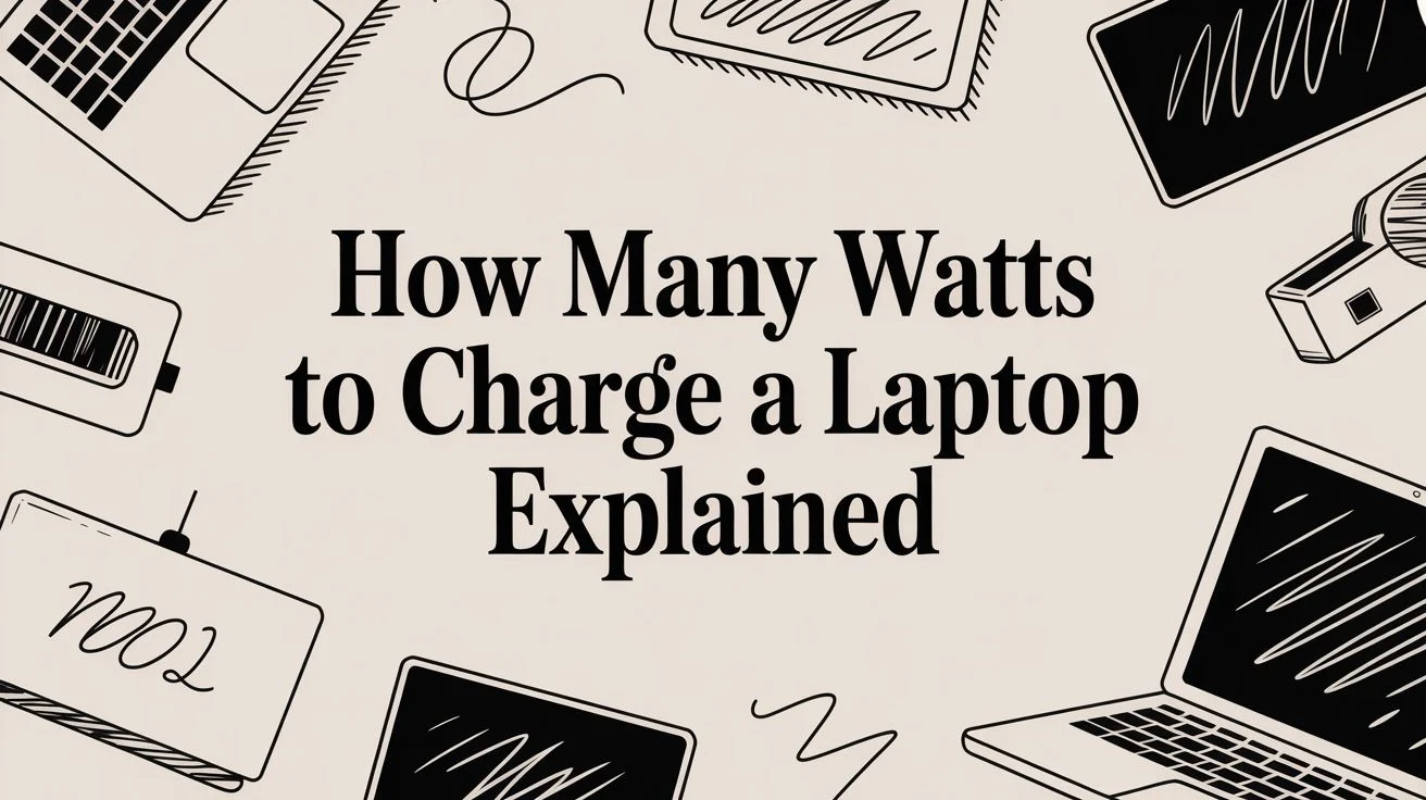 How Many Watts to Charge a Laptop Explained