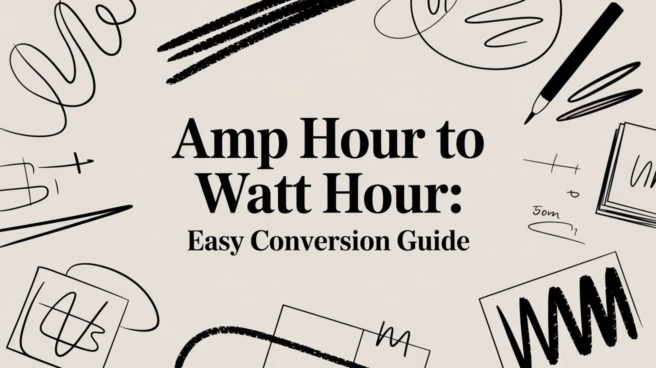 amp hour to watt hour: Easy Conversion Guide