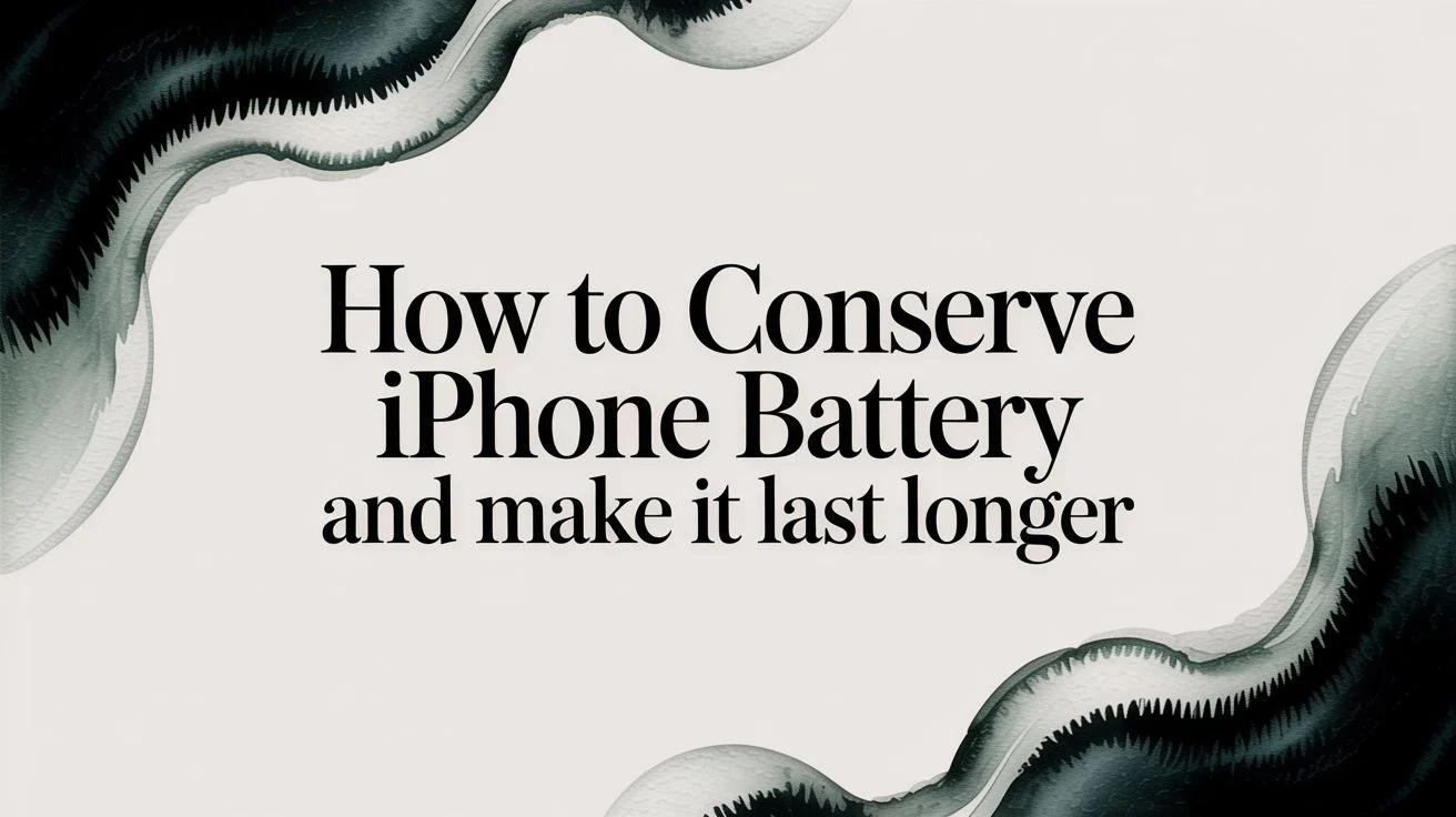 How To Conserve iPhone Battery And Make It Last Longer