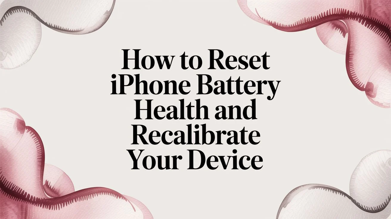 How to Reset & Recalibrate iPhone Battery Health (2026)