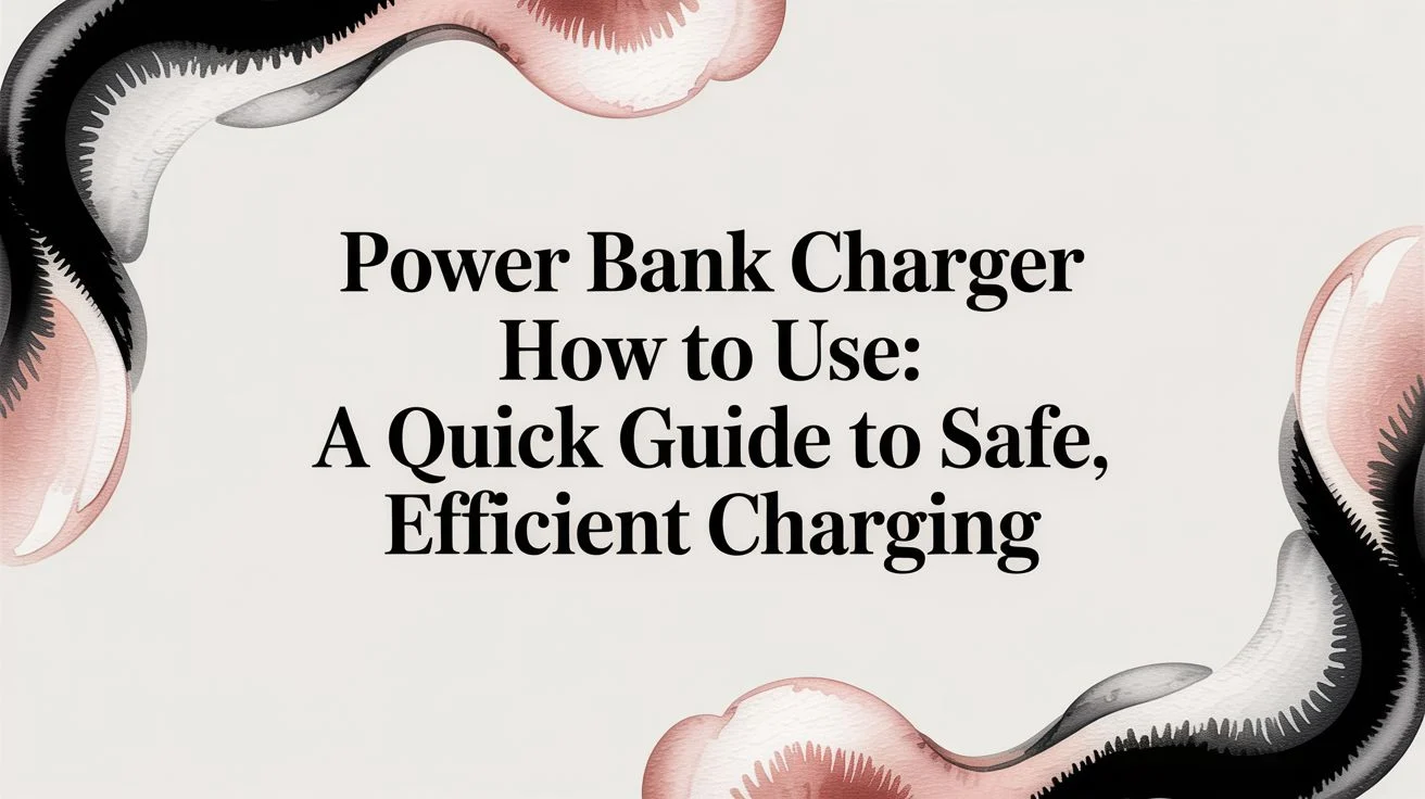 Power Bank Charger How To Use: A Quick Guide to Safe, Efficient Charging