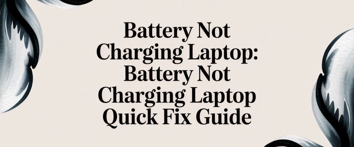 Battery Not Charging Laptop: A Quick Fix Guide
