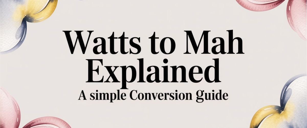 Watts to mAh Explained: A Simple Conversion Guide
