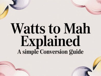Watts to mAh Explained: A Simple Conversion Guide