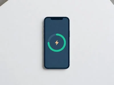 iPhone on a clean desk showing a bright battery health indicator, representing science-backed battery preservation tips