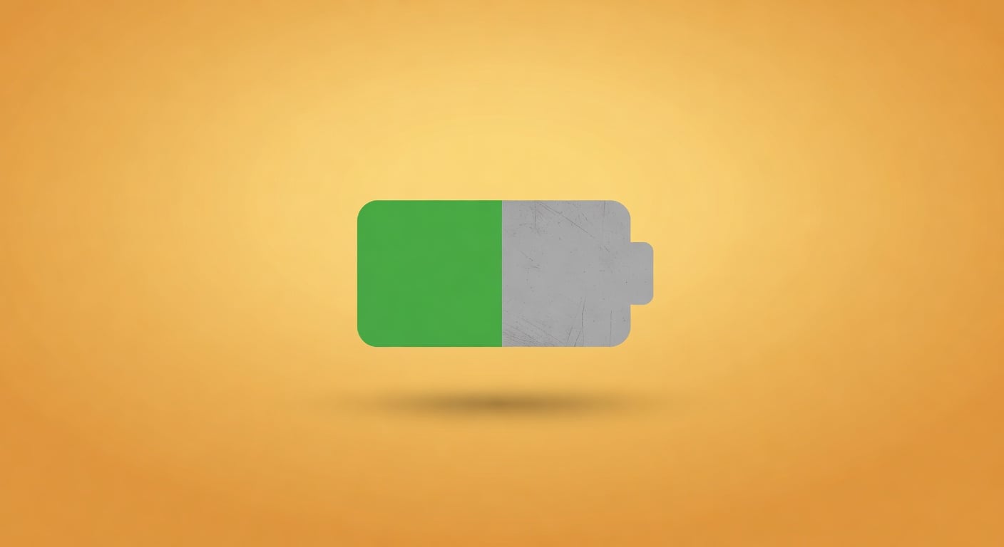 Split battery icon showing shallow green cycle vs deep red discharge, clean infographic for partial cycles