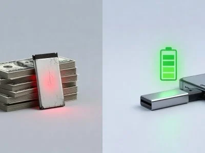 Cost comparison — recurring phone battery replacement costs vs one-time charge limiter purchase that prevents battery degradation
