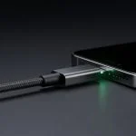 Chargie USB charge limiter hardware device plugged between charger and phone — physical power cutoff at 80% battery