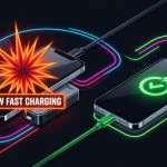 Illustration showing 320W fast charging danger to battery lifespan