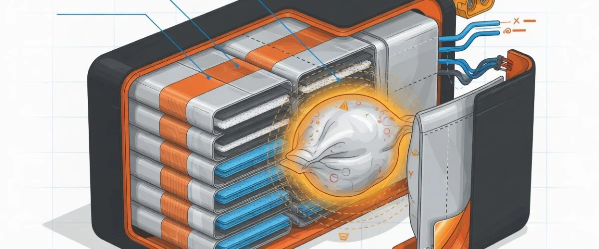 Infographic showing lithium-ion battery capacity dropping as temperature falls below freezing, illustrating cold weather battery drain